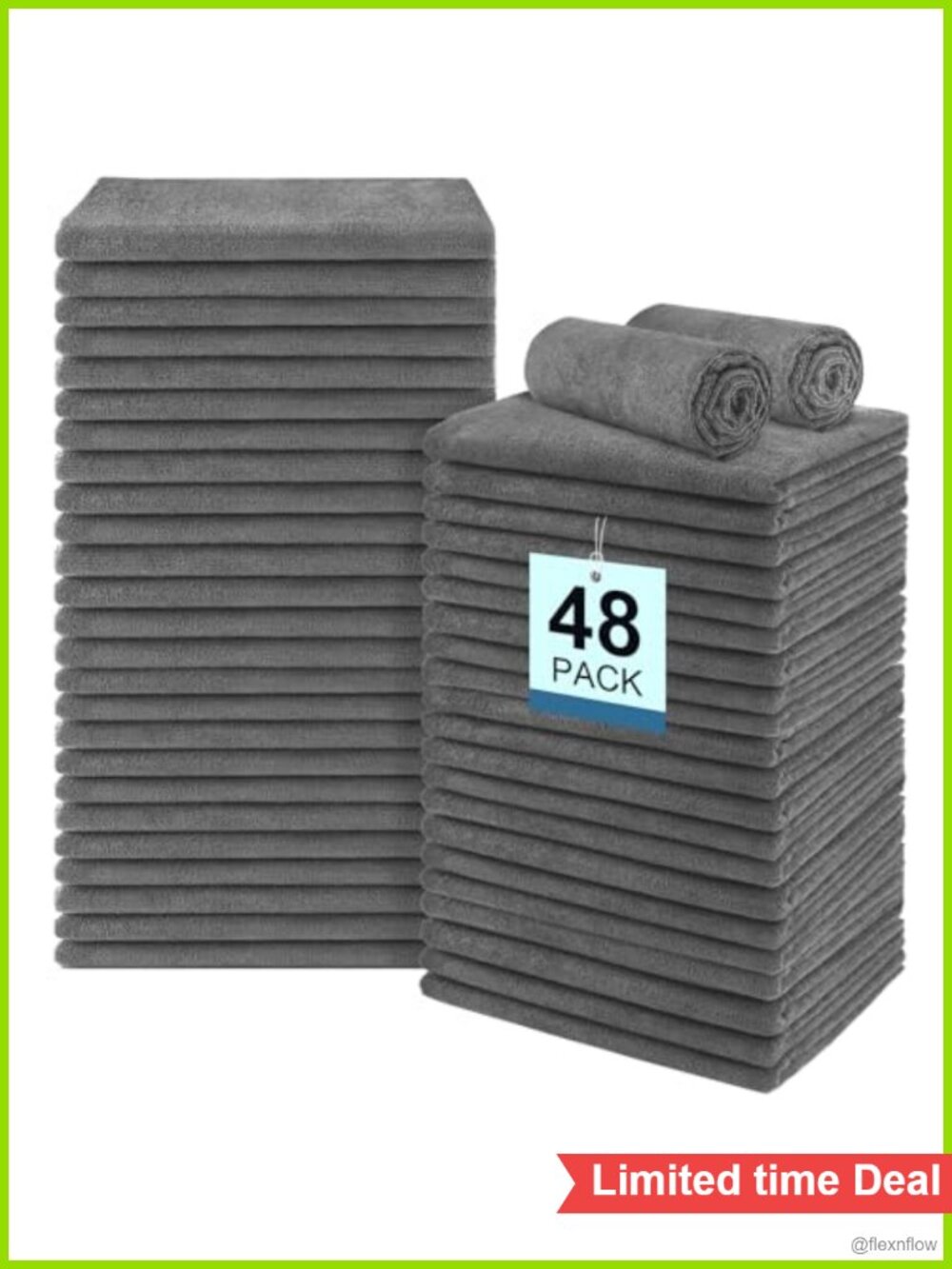 48 Pack Microfiber Hand Towels Quick Drying Absorbent Salon Gym Spa Towels 16x27